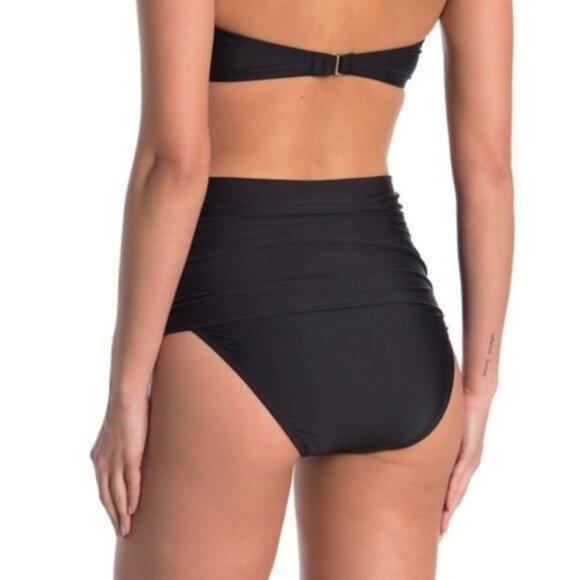 Athena Ruched High Waist Bikini Bottoms - Picture 2 of 7